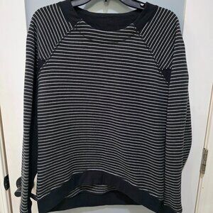 Lululemon Striped Sweatshirt Black White Long Sleeve Soft Lightweight Pullover